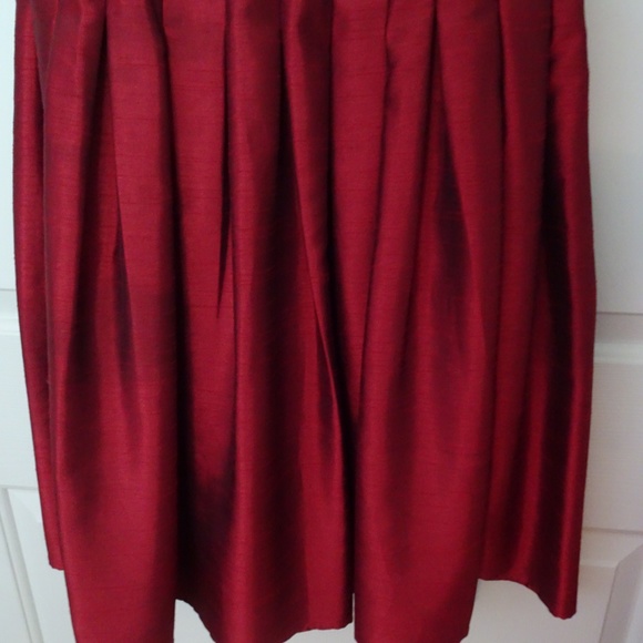 Wine Size 6 Party/Cocktail Dress-Ruffle-Belt - Picture 2 of 8